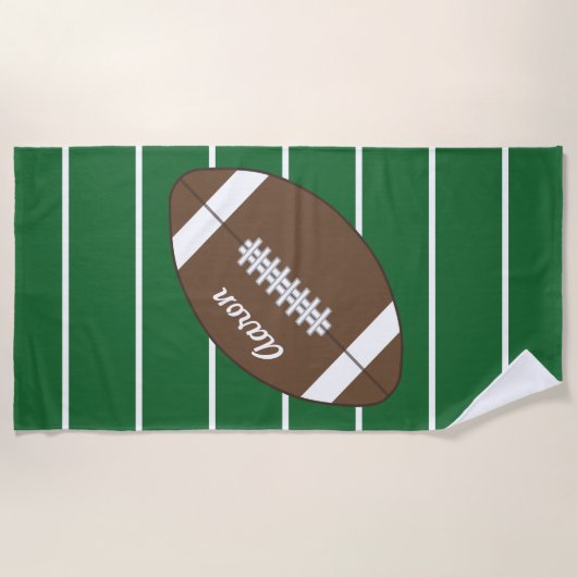 Aangepaste Football-handdoekhanddoekjes Strandlaken (Voorkant)