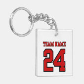 Aangepaste Football Jersey stijl Sleutelhanger (Voorkant Links)