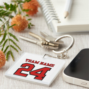 Aangepaste Football Jersey stijl Sleutelhanger