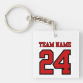 Aangepaste Football Jersey stijl Sleutelhanger (Voorkant)