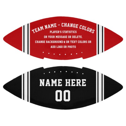 Aangepaste Football, Jouw tekst, KLEUREN wijzigen American Football (Panelen)