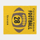 Aangepaste Football naam, nummer, school Fleece Deken (Voorkant (Horizontaal))