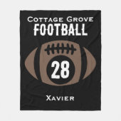 Aangepaste Football naam, nummer, school Fleece Deken (Voorkant)