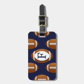 Aangepaste Football op monogram Bagagelabel (Voorkant verticaal)
