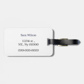 Aangepaste Football op monogram Bagagelabel (Achterkant horizontaal)