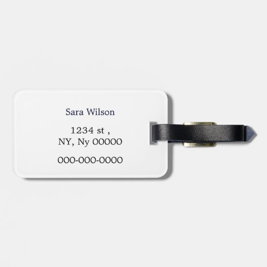 Aangepaste Football op monogram Bagagelabel (Achterkant horizontaal)