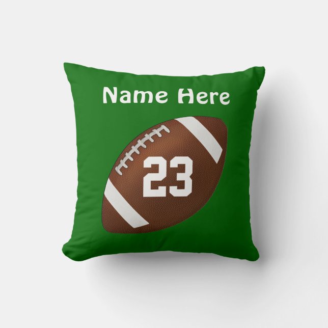 Aangepaste Football Pillow CHANGE COLOR en TEKST Kussen (Voorkant)