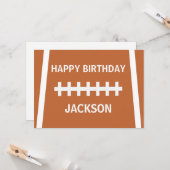 Aangepaste Football Player Ball Sports Happy Birth Kaart (Voorkant / Achterkant in situ)