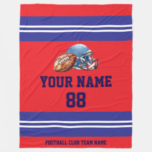 Aangepaste Football Player Fleece Deken