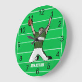 Aangepaste Football Player - Groen en wit aanraaks Grote Klok (Hoek)