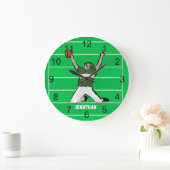 Aangepaste Football Player - Groen en wit aanraaks Grote Klok (Huis)