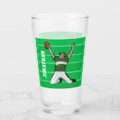 Aangepaste Football Player - Groen Glas (Achterkant)
