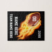 Aangepaste Football puzzels NAAM, TEAM, NUMMER (Horizontaal)