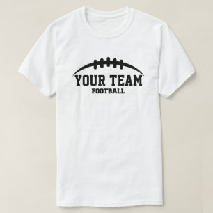 Aangepaste Football Sjabloon laces T-shirt