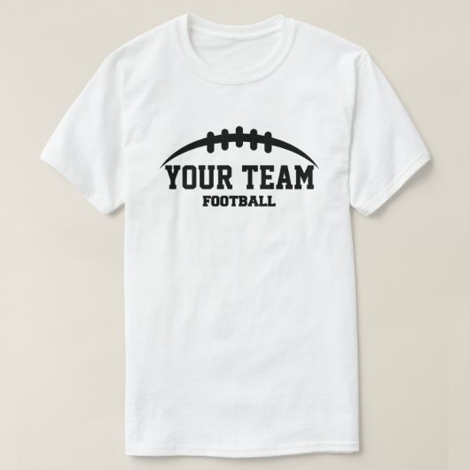 Aangepaste Football Sjabloon laces T-shirt (Design voorkant)
