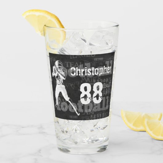 Aangepaste football-speler met alkbordeffect glas (Voorkant ijs)