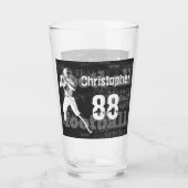 Aangepaste football-speler met alkbordeffect glas (Voorkant)