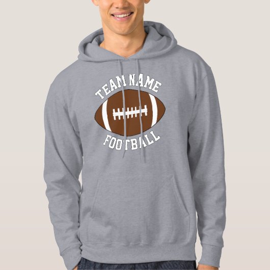 Aangepaste Football teamnaam op maat Hoodie (Voorkant)