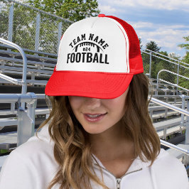 Aangepaste Football teamnaam rood Trucker Pet