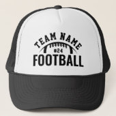 Aangepaste Football teamnaam zwart Trucker Pet (Voorkant)