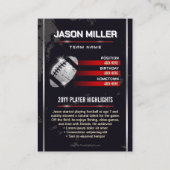 Aangepaste Football Trading Kaart, Rode Speler Kaa Contactkaartje (Achterkant)