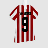 Aangepaste Footballs shirten strepen Ornament (voorkant)