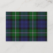 Aangepaste Forbes Plaid Wedding Enclosure Kaart (Achterkant)