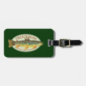 Aangepaste forel Gevist Bagagelabel (Voorkant horizontaal)