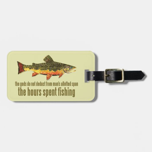 Aangepaste forel Gevist Bagagelabel (Voorkant horizontaal)