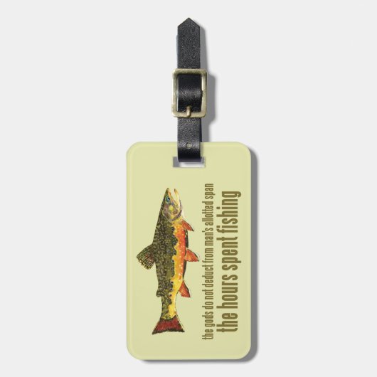 Aangepaste forel Gevist Bagagelabel (Voorkant verticaal)