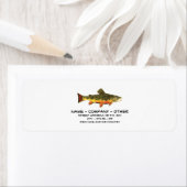 Aangepaste forel voor vissers etiket (Insitu)