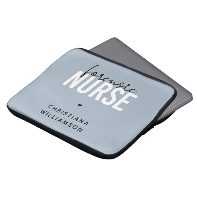 Aangepaste forensische verpleegster | forensische  laptop sleeve (Voorkant top)