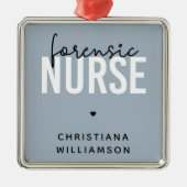 Aangepaste forensische verpleegster | forensische  metalen ornament (Voorkant)
