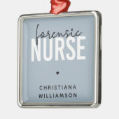Aangepaste forensische verpleegster | forensische  metalen ornament (Links)