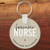 Aangepaste forensische verpleegster | forensische  sleutelhanger (Voorkant)