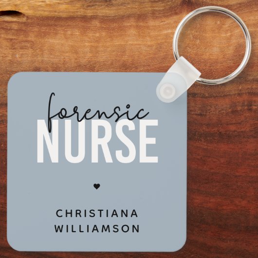 Aangepaste forensische verpleegster | forensische sleutelhanger (Achterkant)