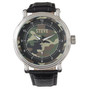 Aangepaste Forest Camo Watch Horloge