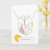 Aangepaste Fortune Cookie met Wenskaart van de Tak Kaart (Gele Bloem)