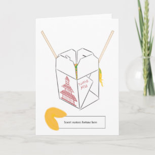 Aangepaste Fortune Cookie met Wenskaart van de Tak Kaart