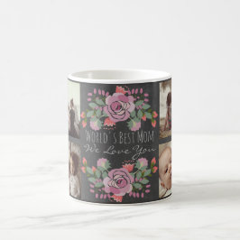 Aangepaste fotale foto, bord en tekst koffiemok