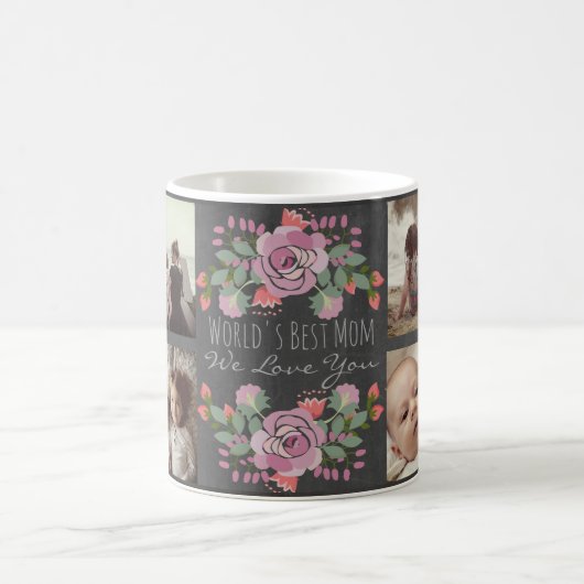 Aangepaste fotale foto, bord en tekst koffiemok (Center)