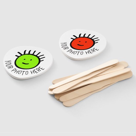 Aangepaste foto 10-PADDLE-HANDBOVEN, Sjabloon VOOR Handwaaier (Niet-gemonteerd)