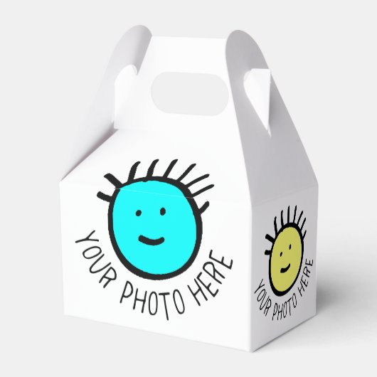 Aangepaste foto 10 x GABLE FAVOR BOX lege Sjabloon Bedankdoosjes (Achterkant)