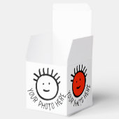 Aangepaste foto 10 x SQUARE FAVOR BOX lege Sjabloo Bedankdoosjes (Geopend)