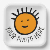 Aangepaste foto 12 GROTE SQUARE PAPER BORDEN Sjabl Papieren Bordje (Voorkant)