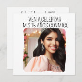 Aangepaste foto 15e verjaardag Mis Quince Quinceañ Kaart (Voorkant / Achterkant)