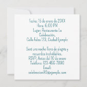 Aangepaste foto 15e verjaardag Mis Quince Quinceañ Kaart (Achterkant)