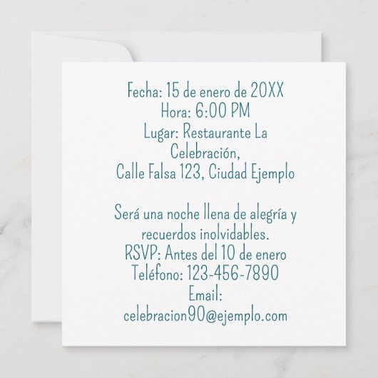 Aangepaste foto 15e verjaardag Mis Quince Quinceañ Kaart (Achterkant)