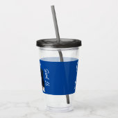 Aangepaste foto 16e Happy Birthday Blue Sjabloon Acryl Drinkbeker (Links)