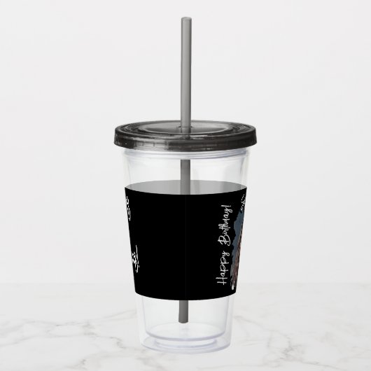 Aangepaste foto 16e Happy Birthday op maat Acryl Drinkbeker (Rechts)